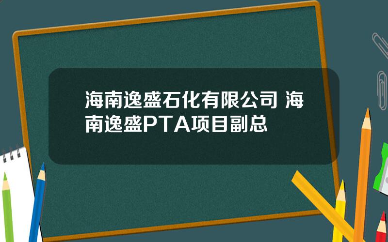 海南逸盛石化有限公司 海南逸盛PTA项目副总
